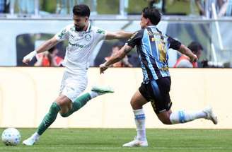 Flaco López no empate sem gols entre Grêmio e Palmeiras pelo Brasileirão –