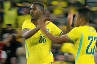 Rayan comemora o gol de empate do Brasil aos 49 minutos do segundo tempo – Reprodução