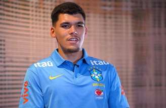 Pedro Morisco em treino da Seleção –