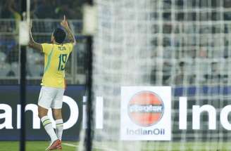 Pedro balançou as redes pela Seleção Brasileira diante da Índia –