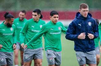 Marcão durante treinamento do Fluminense no sábado (3) –