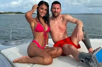 Lionel Messi e sua esposa Antonella Roccuzzo –