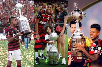 Bruno Henrique não foi a campo na final em 2022, mas celebrou com companheiros – Fotos: Gilvan de Souza/Flamengo