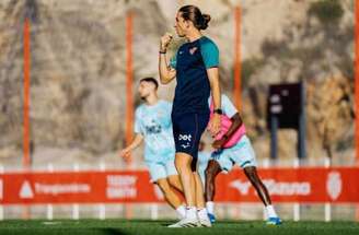 Jogadores do Monaco durante atividade de preparação da equipe –