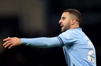 Kyle Walker em ação nos tempos em que defendia as cores do Manchester City –