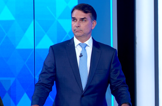 Flávio Bolsonaro em debate da TV Globo