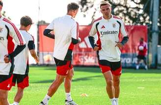 Atividade de preparação do Benfica antes do duelo na Taça da Liga –