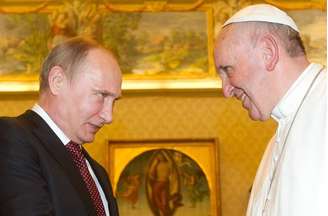 Papa e Putin durante encontro no Vaticano em 2013