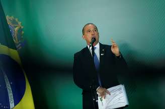 Onyx Lorenzoni durante entrevista coletiva em Brasília
03/01/2019 REUTERS/Adriano Machado