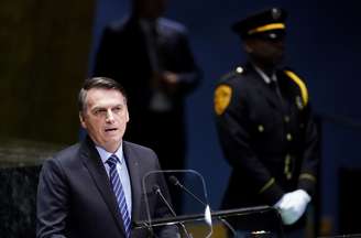 Presidente Bolsonaro durante discurso na Assembleia Geral da ONU em Nova York
24/09/2019
REUTERS/Carlo Allegri