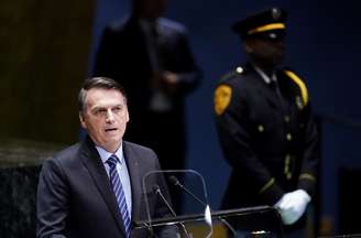 Presidente Jair Bolsonaro discursa em cerimônia da ONU