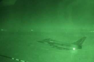 A aeronave utilizou bombas guiadas Paveway IV para atingir túneis de acesso às instalações do Estado Islâmico.