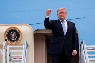 Presidente dos EUA, Donald Trump, em Pequim
 15 de maio de 2026   REUTERS/Evan Vucci 