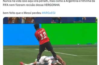 Web vê favorecimento da Fifa à Argentina após derrota do Egito; veja