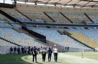 Momento em que a Comitiva da Fifa esteve no Maracanã –