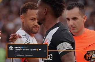 Neymar comentou na publicação do Santos –