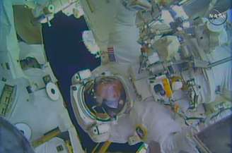 Astronauta Terry Virts em expedição da Nasa. 25/02/2015.
