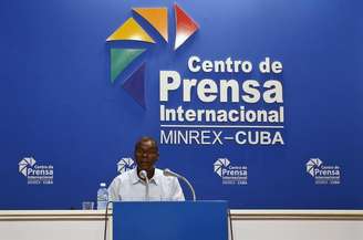 Autoridade do Ministério das Relações Exteriores de Cuba Pedro Luis Pedroso concede entrevista. 26/03/2015.