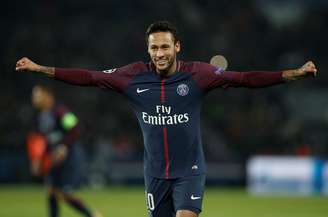 Neymar comemora gol na vitória do PSG sobre o Anderlecht
31/10/2017
REUTERS/Benoit Tessier