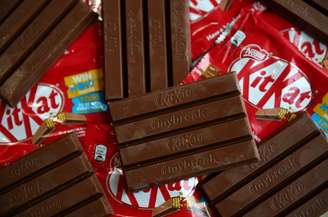 Barras de Kit Kat, cujo formato a Nestlé queria patentear