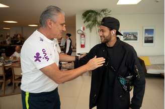 Neymar e Tite em Teresópolis