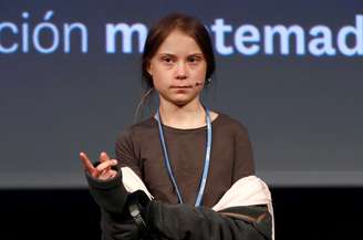 Ativista climática Greta Thunberg durante entrevista coletiva em Madri
06/12/2019 REUTERS/Sergio Perez