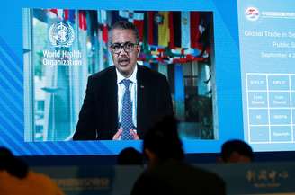 Diretor-geral da OMS, Tedros Adhanom Gebreyesus, participa virtualmente de evento em Pequim
04/09/2020 REUTERS/Tingshu Wang