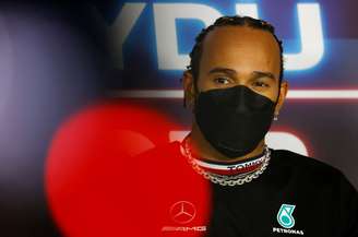 Lewis Hamilton durante entrevista coletiva do GP da Hungria de F1 