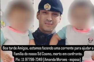 Soldado da PM Samuel Wesley Cosmo foi morto em Santos (SP)