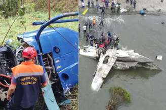 Acidentes envolvendo aviões de pequeno porte em Caieiras e Ubatuba (SP)