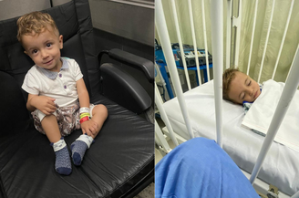 O pequeno Domênico foi diagnosticado com paralisia cerebral