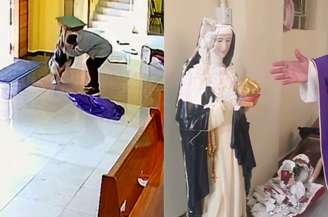 Suspeito invadiu igreja em SP e destruiu imagens de santos 