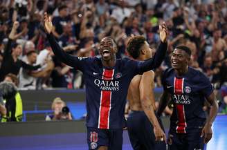 PSG durante final em Munique