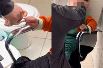 Menino teve os braços e a cinturas amarrados em uma cadeira 