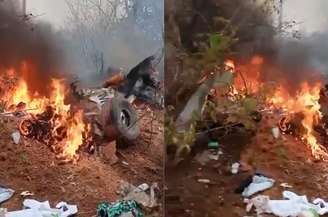 Avião explodiu após queda no Quênia 