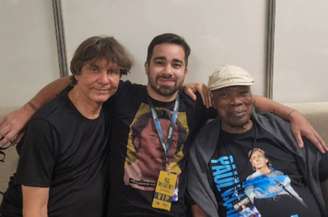 Lô Borges ao lado de Augusto e Milton Nascimento 