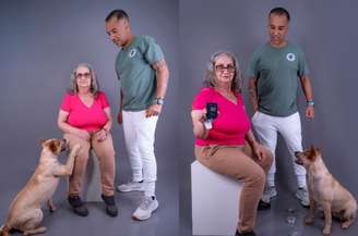 Glauco Lima é filho de Dona Maria e treinou a cachorrinha Guria para identificar quando tutora está em crise de diabetes ou glicemia