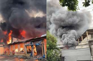 Incêndio ocorreu em uma loja de flores artificiais, na Mooca (SP)