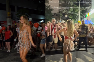 Bruna Griphao aposta em look ousado e passa perrengue em ensaio do Salgueiro