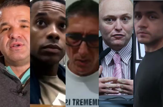 Na foto, da esquerda para direita: Thiago Brennand, Robinho, Ronnie Lessa, Walter Delgatti e Fernando Sastre