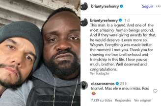 Lázaro Ramos brinca em homenagem de ator de 'Ladrões de Drogas' para Wagner Moura