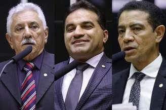Os deputados Bosco Costa (à esquerda), Josimar Maranhãozinho (ao centro) e Pastor Gil (à direita) 