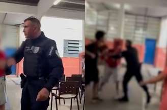 PM foi flagrado agredindo dois estudante no Rio