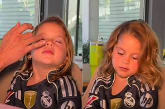 Maria Flor, filha de Virginia Fonseca, aparece nas redes maquiada 