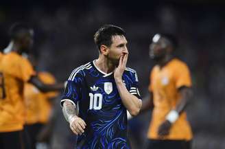 Lionel Messi em amistoso da Argentina contra a Zâmbia 