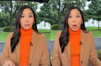 Selina Wang publicou um vídeo no qual os tiros podem ser ouvidos na Casa Branca
