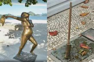 Imagem de Leila Diniz foi furtada 11 dias depois de ser instalada na orla da praia de Niterói