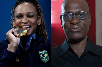 Pai de Rebeca Andrade morreu, segundo anunciou a irmã da ginasta nas redes sociais 