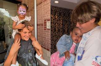 Bruna Biancardi compartilhou momentos de Mavie e Mel com Davi Lucca