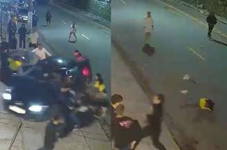 Motorista invadiu carro e atropelou grupo de pessoas em São Vicente (SP)